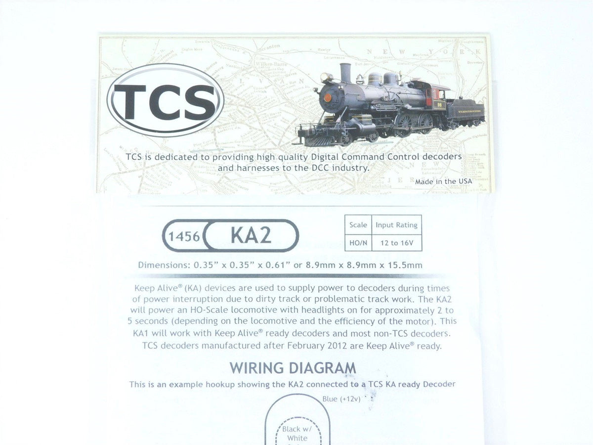 TCS 1456 KA2 DCC Keep-Alive: Interruption Power for HO &amp; N Scale Locomotives