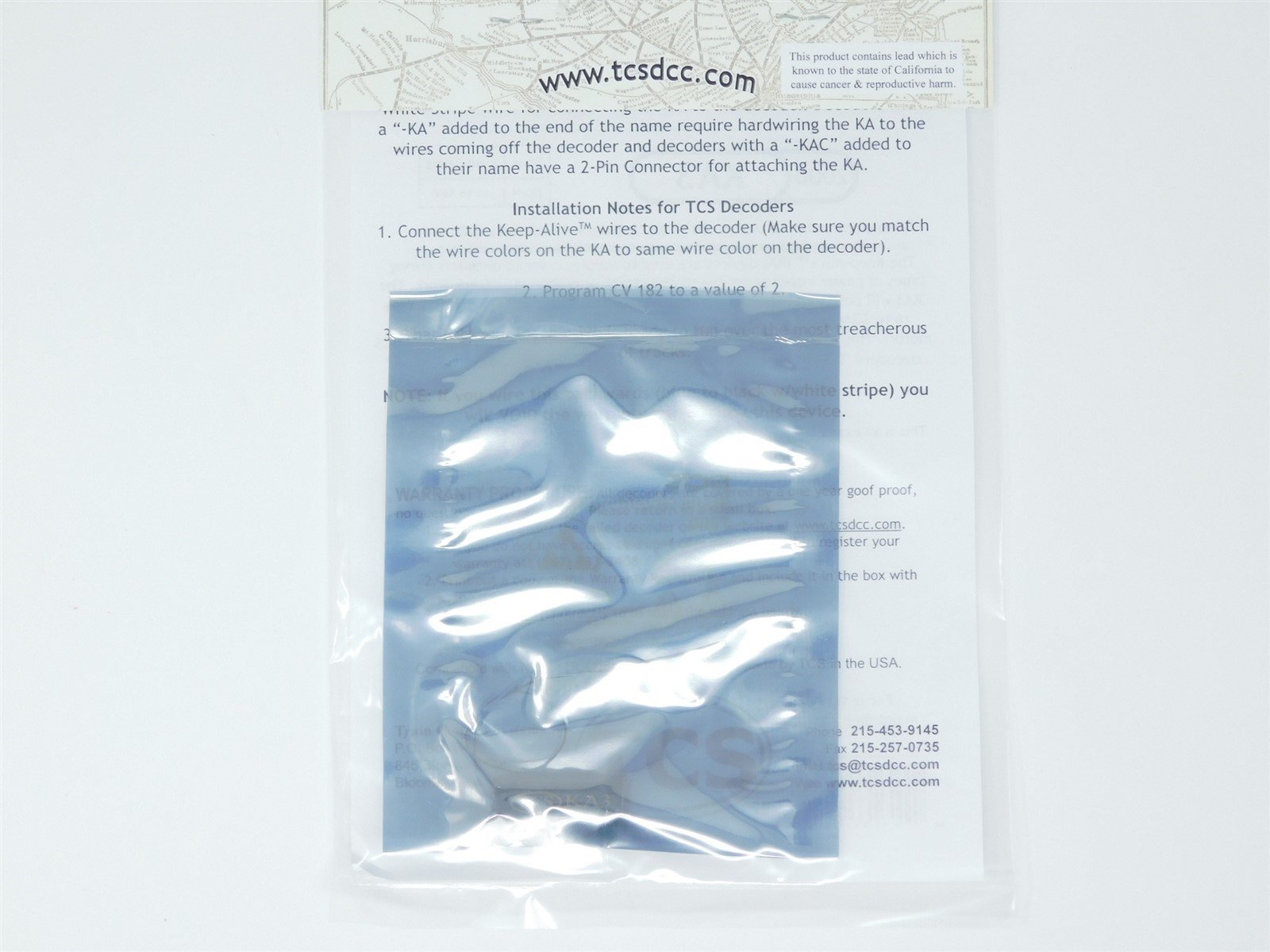 TCS 2000 KA3 DCC Keep-Alive: Interruption Power for HO Scale Locomotives