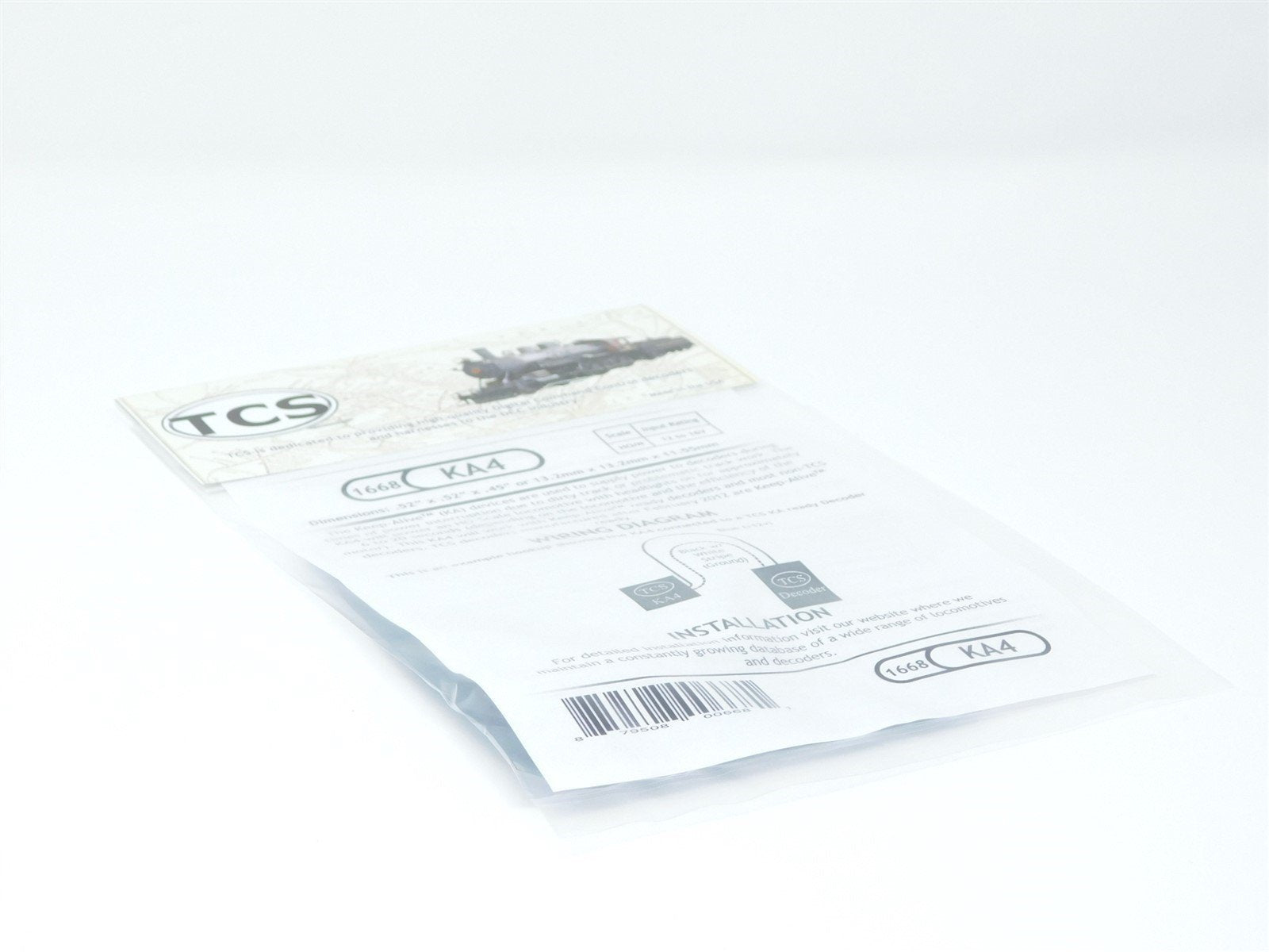 TCS 1668 KA4 DCC Keep-Alive: Interruption Power for HO Scale Locomotives