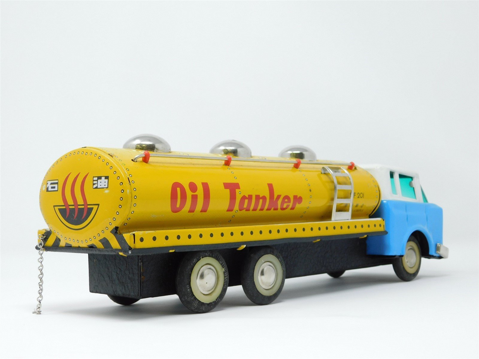 Vintage Camion De Petrol MF-201 Tin Plate Friction Oil Tanker Truck