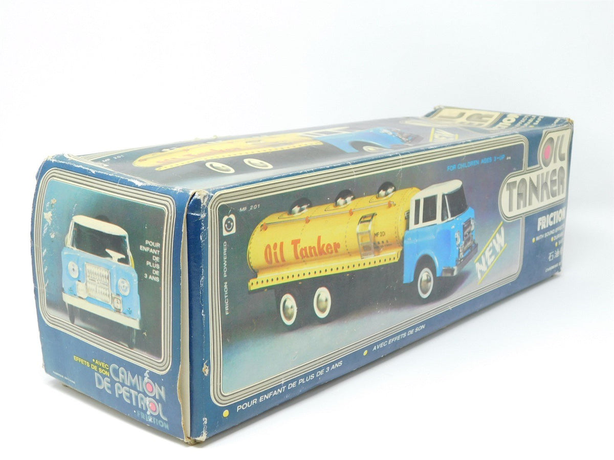 Vintage Camion De Petrol MF-201 Tin Plate Friction Oil Tanker Truck