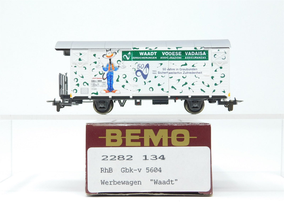 HOm Scale BEMO 2282 134 Werbewagen &quot;Waadt&quot; Gbk-v 5604 RhB Freight Car