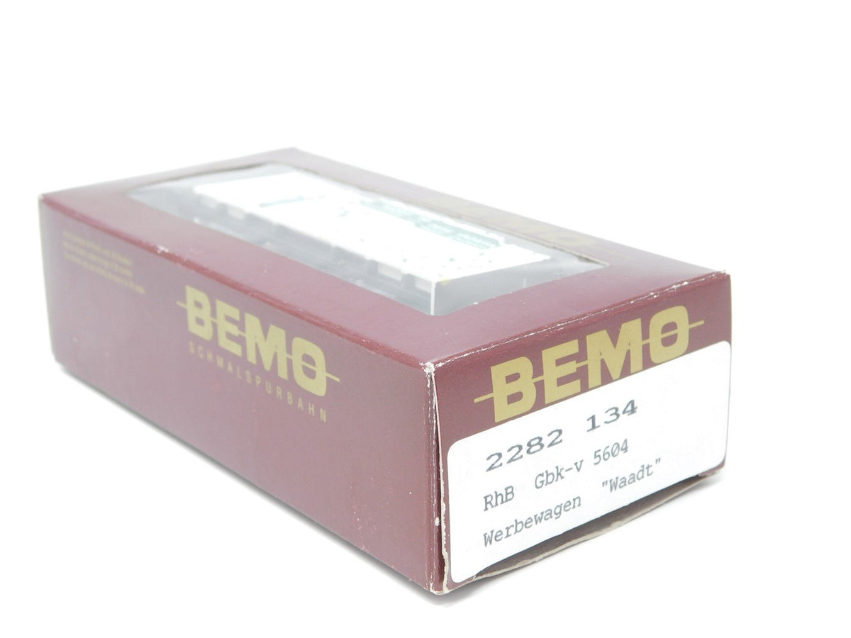 HOm Scale BEMO 2282 134 Werbewagen &quot;Waadt&quot; Gbk-v 5604 RhB Freight Car