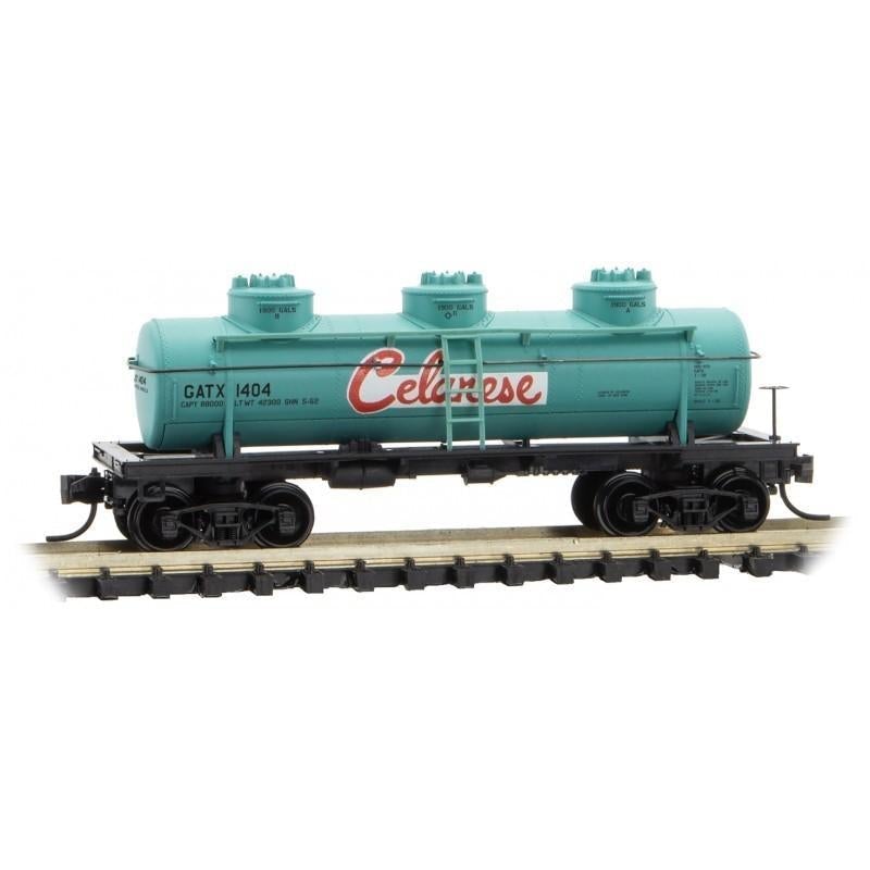 N Scale Micro-Trains MTL 06600140 GATX Celanese 3-Dome Tank Car #1404