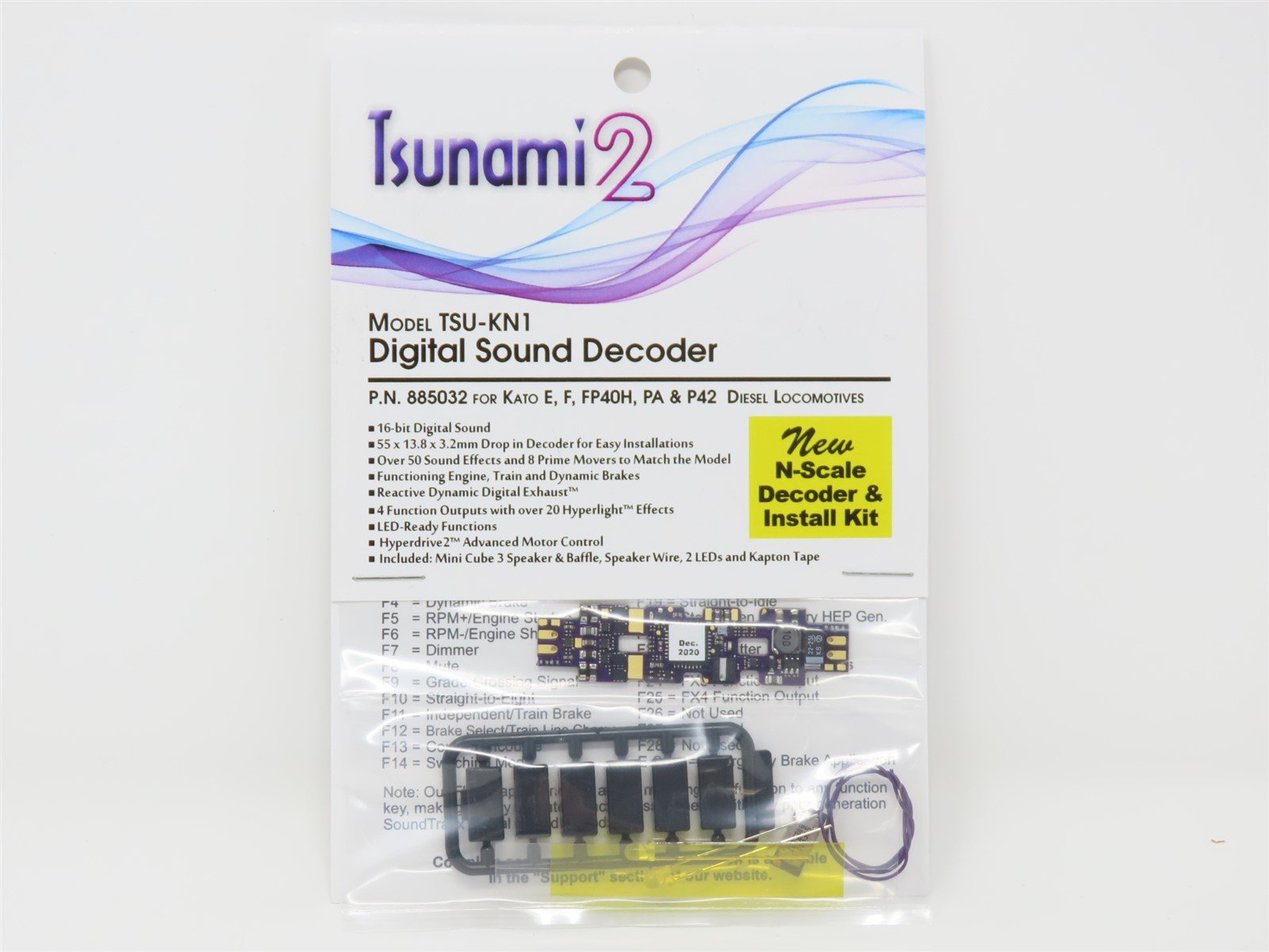 Soundtraxx Tsunami 2 885032 TSU-KN1 Digital Sound Drop-In Decoder for Some Kato