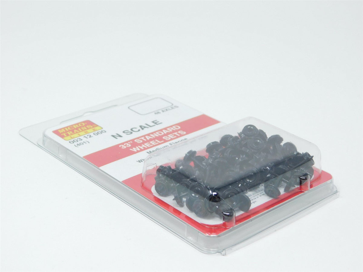 N Scale Micro-Trains MTL 00312000 (401) Medium Flange 33&quot; Standard Wheel Sets