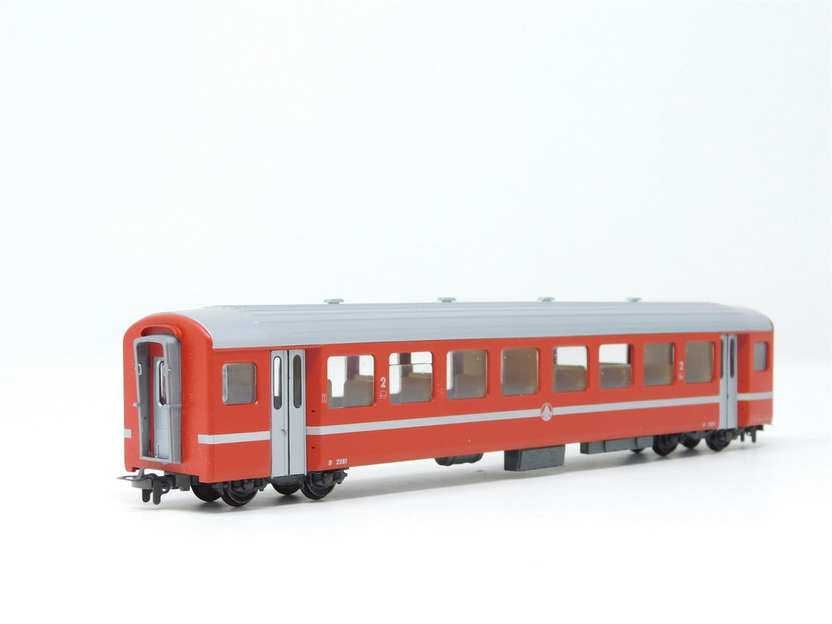 HOm Gauge Bemo 3271 501 BVZ Zermatt-Bahn 2nd Class Coach Passenger Car #B2281