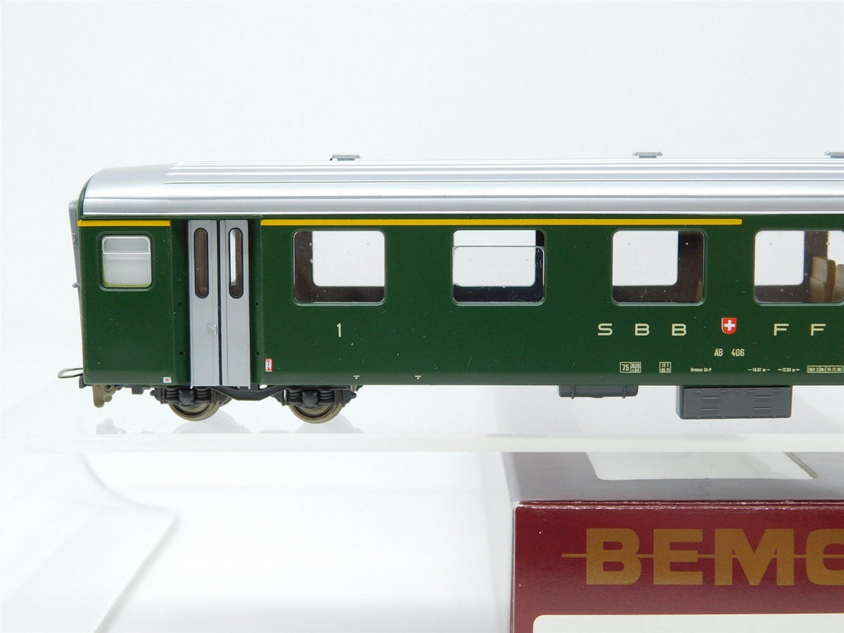 HOm Gauge Bemo 3277 416 SBB Swiss Federal Coach Passenger Car #AB 406