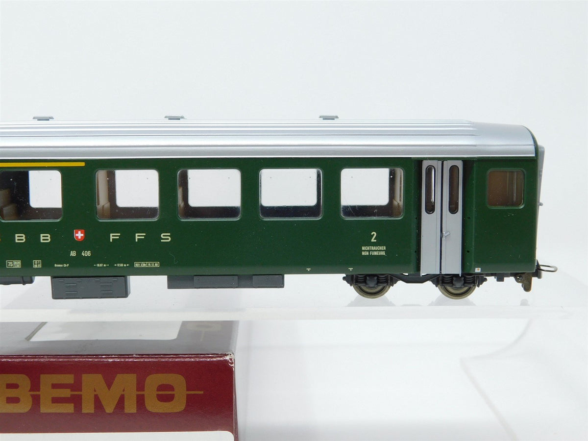 HOm Gauge Bemo 3277 416 SBB Swiss Federal Coach Passenger Car #AB 406