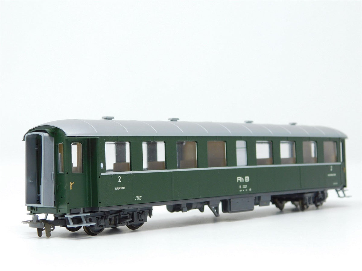 HOm Gauge Bemo 3260 117 RhB Rhaetian Swiss 2nd Class Coach Passenger Car #B 2227