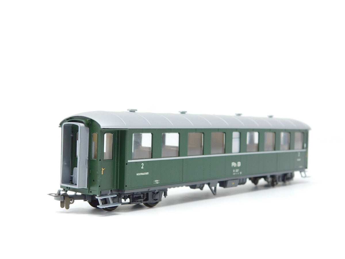 HOm Gauge Bemo 3260 117 RhB Rhaetian Swiss 2nd Class Coach Passenger Car #B 2227