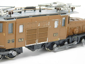 HOm Gauge Bemo 1255 RhB Swiss Crocodile Ge 6/6 Electric Locomotive #413