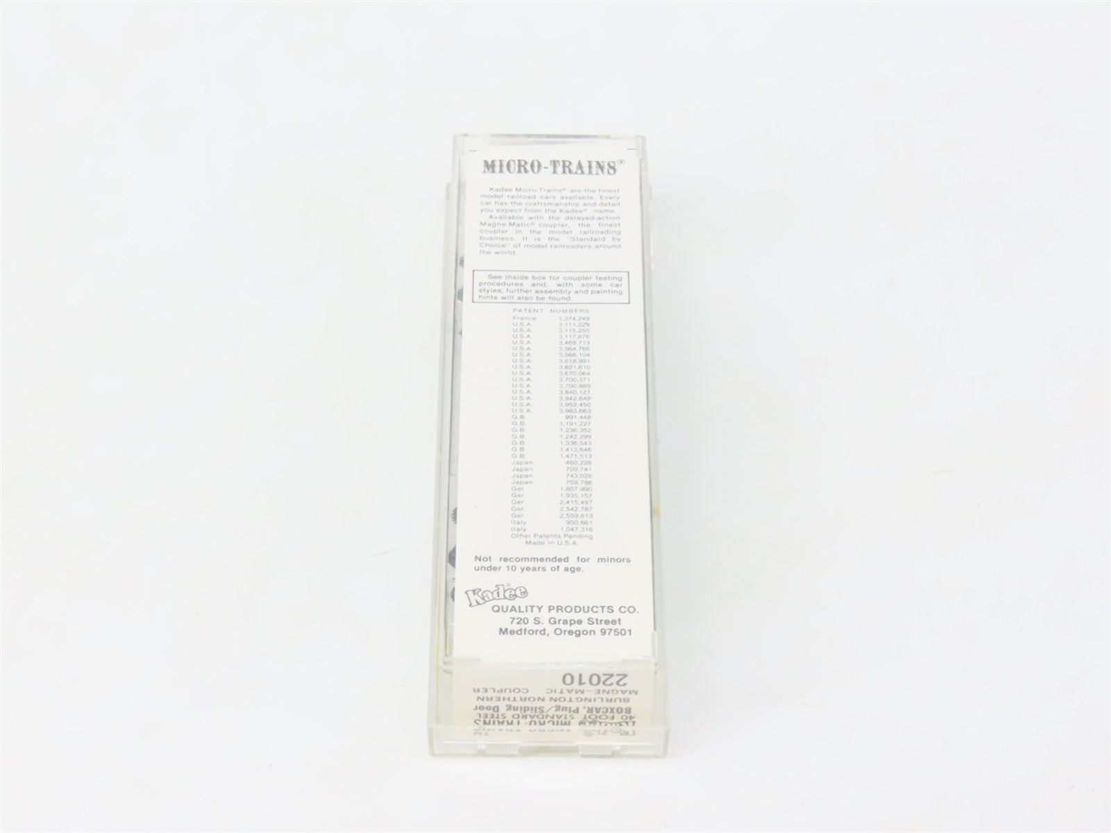 N Scale Micro-Trains MTL Kadee 22010 BN Burlington Northern 40' Boxcar #190274
