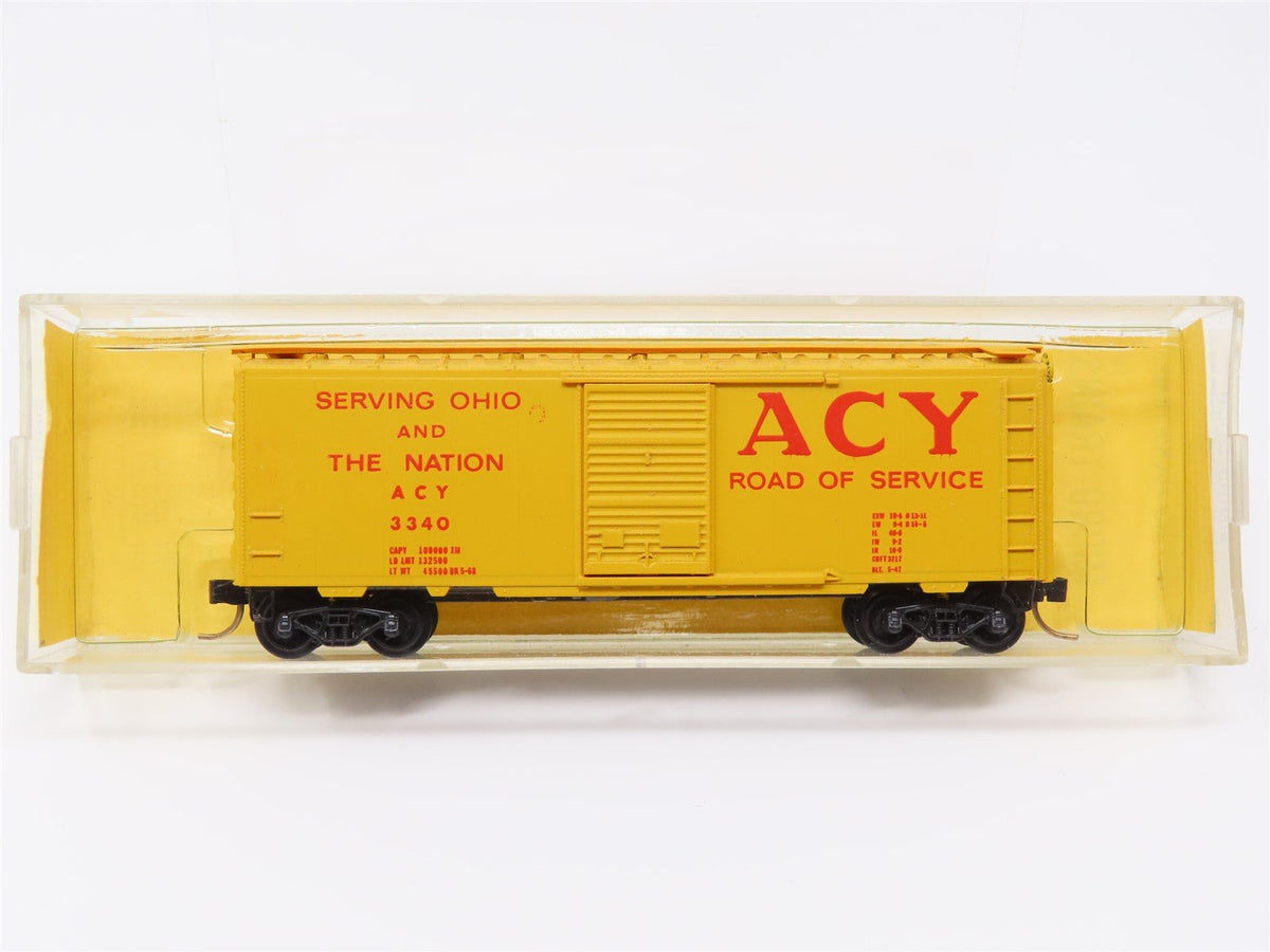 N Micro-Trains MTL Kadee 20416-1 ACY Akron Canton &amp; Youngstown 40&#39; Boxcar #3340