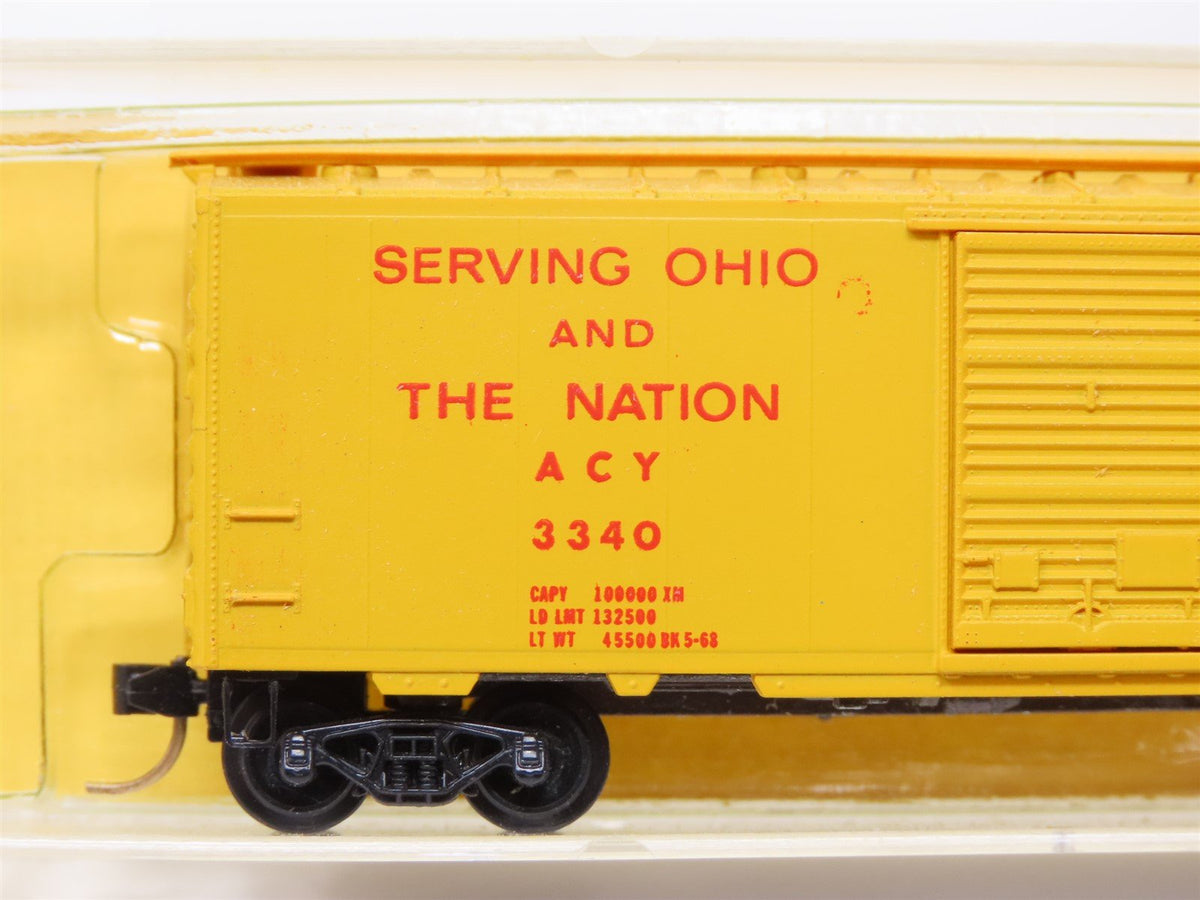 N Micro-Trains MTL Kadee 20416-1 ACY Akron Canton &amp; Youngstown 40&#39; Boxcar #3340