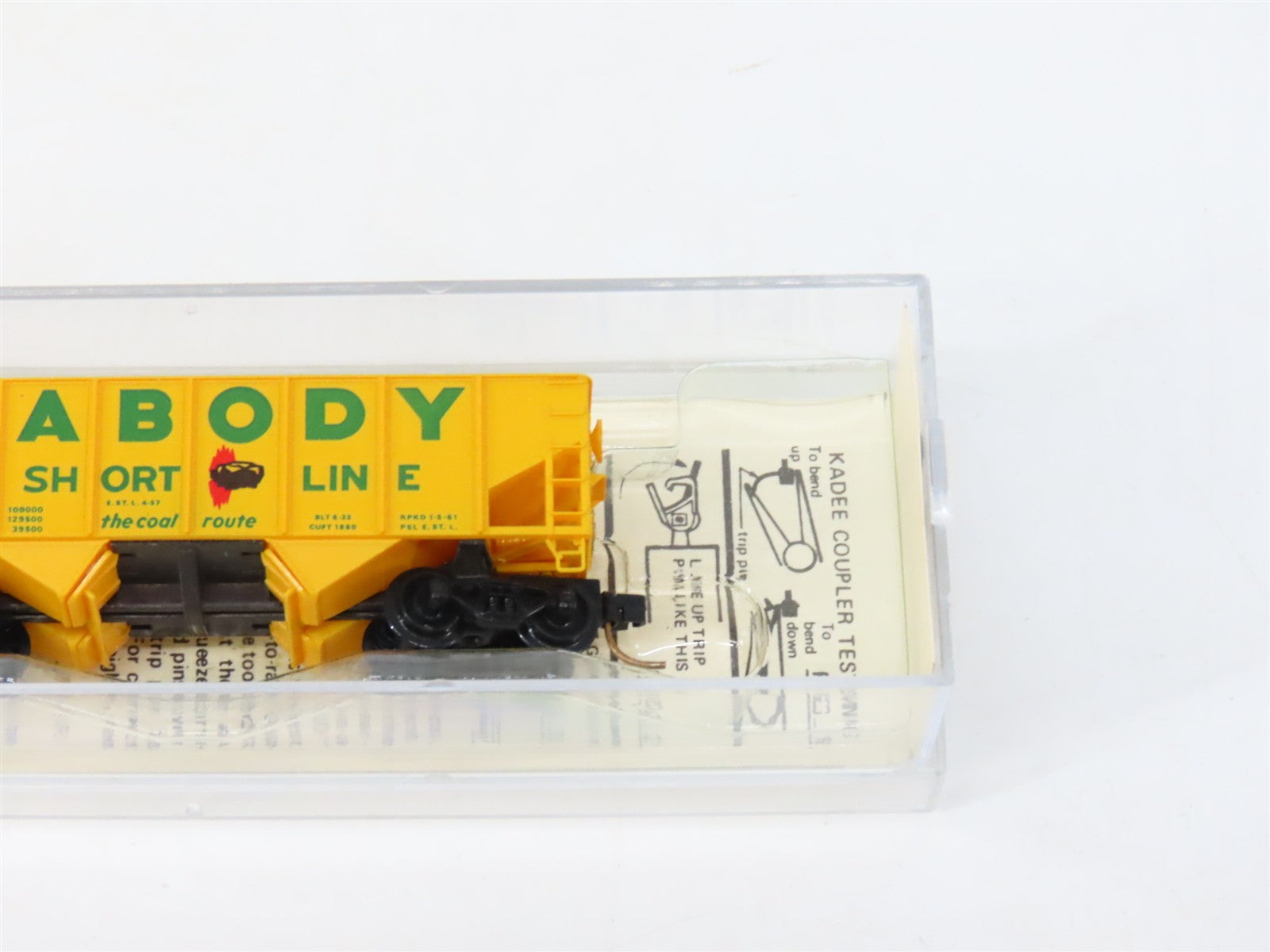 N Scale Micro-Trains MTL Kadee 56050 PSL Peabody Short Line 2-Bay Hopper #6613