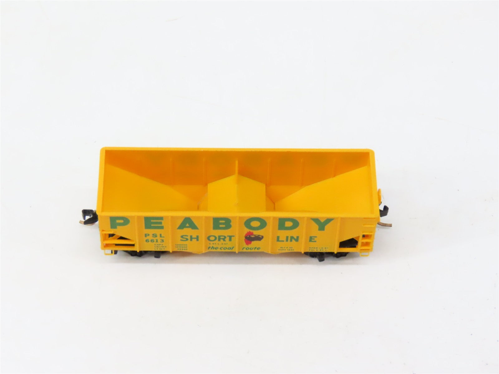 N Scale Micro-Trains MTL Kadee 56050 PSL Peabody Short Line 2-Bay Hopper #6613