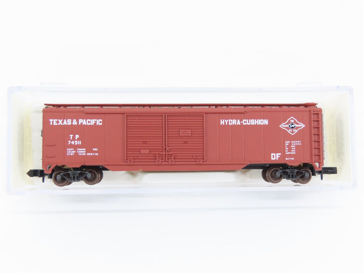 N Scale Atlas 36341 TP Texas &amp; Pacific 50&#39; Double Door Box Car #74511