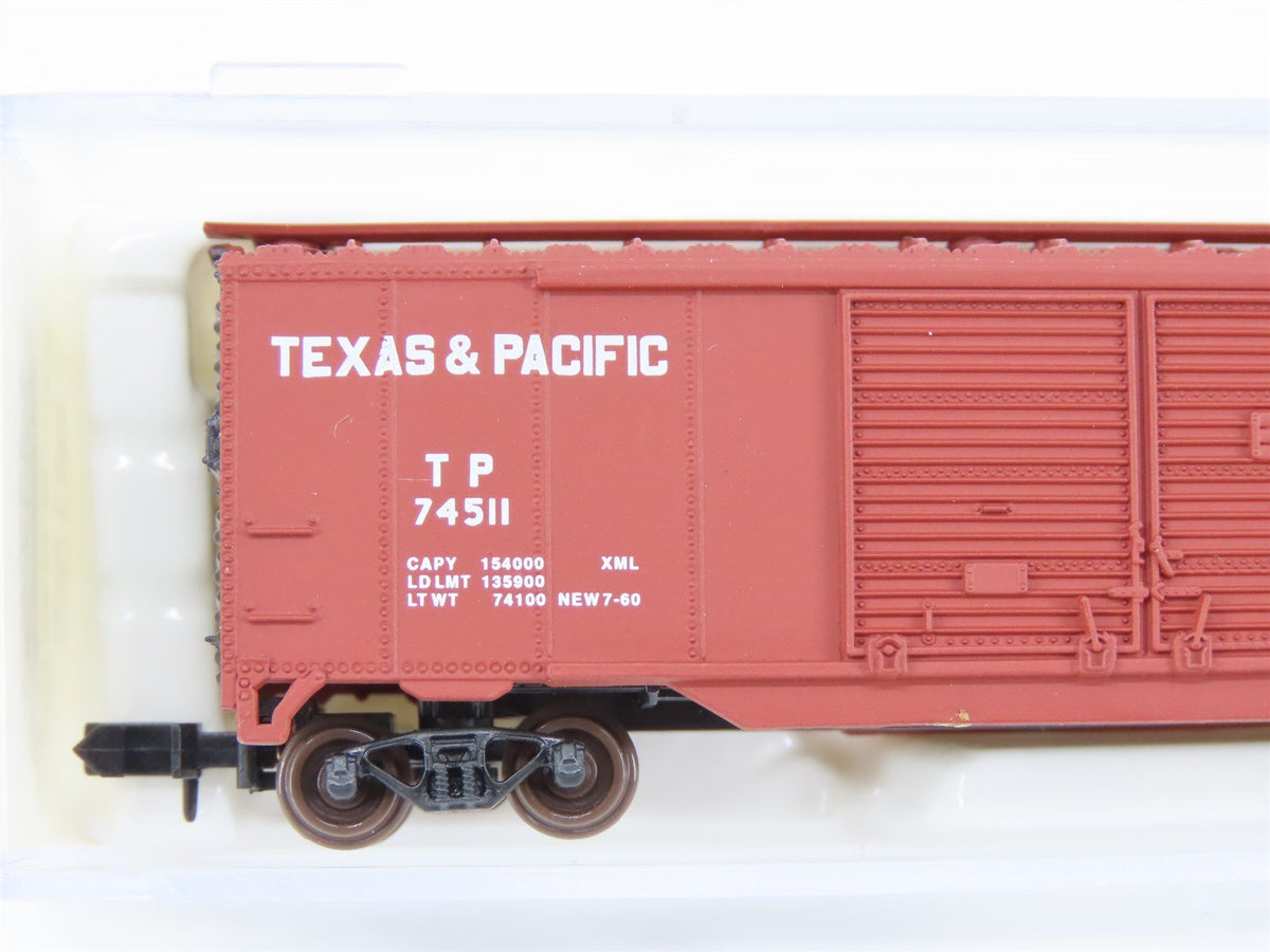 N Scale Atlas 36341 TP Texas &amp; Pacific 50&#39; Double Door Box Car #74511