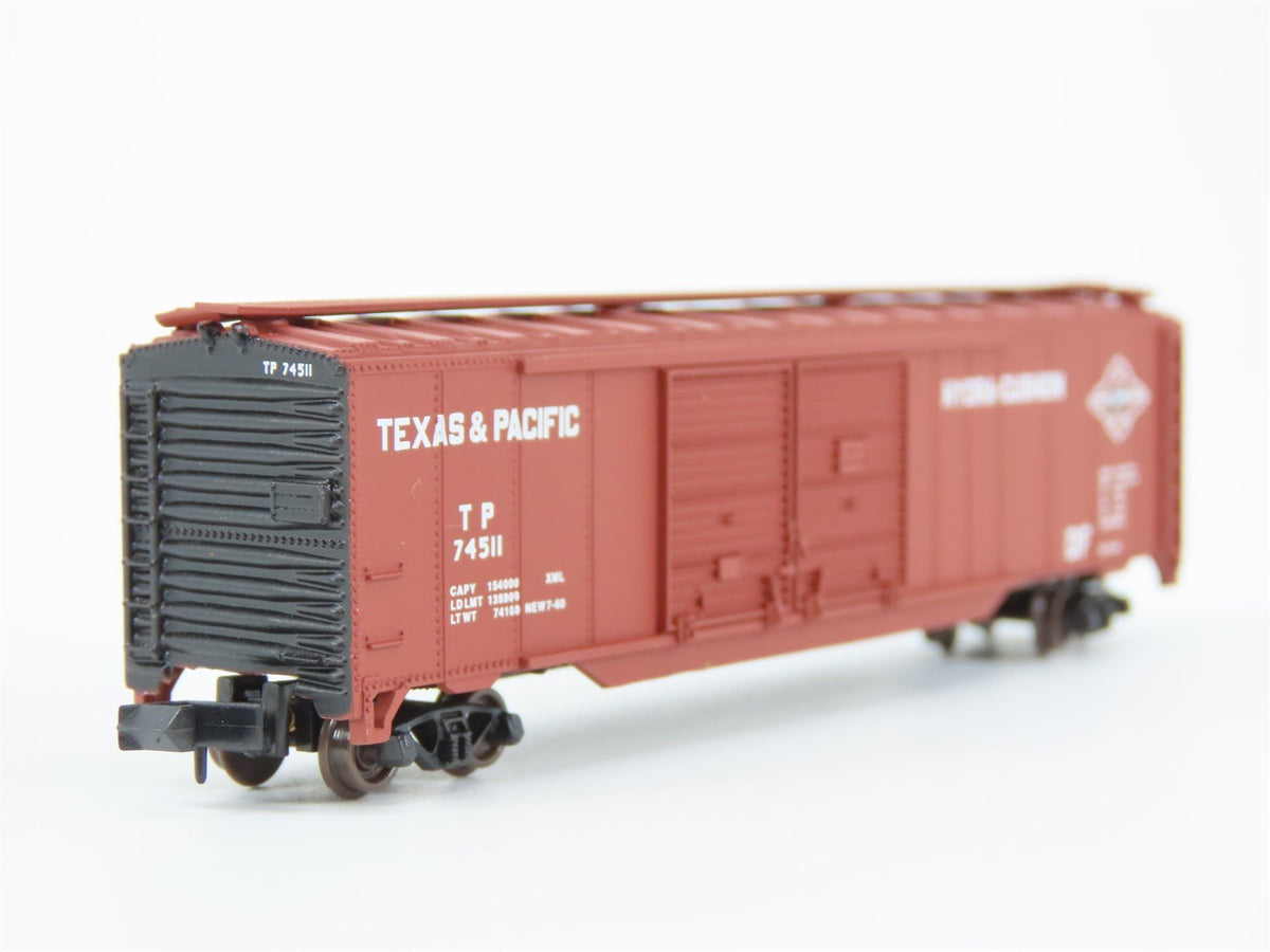 N Scale Atlas 36341 TP Texas &amp; Pacific 50&#39; Double Door Box Car #74511