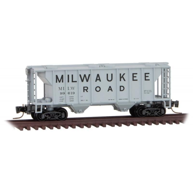 Z Scale MTL Micro-Trains 53100361 Milwaukee Road 2-Bay Covered Hopper #99619