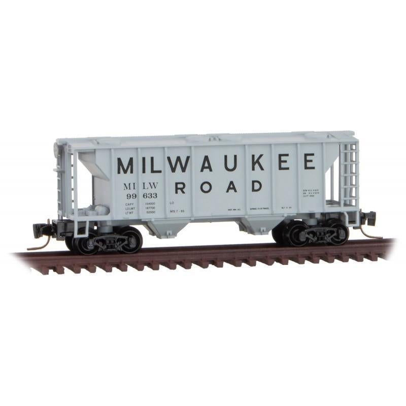 Z Scale MTL Micro-Trains 53100362 Milwaukee Road 2-Bay Covered Hopper #99633