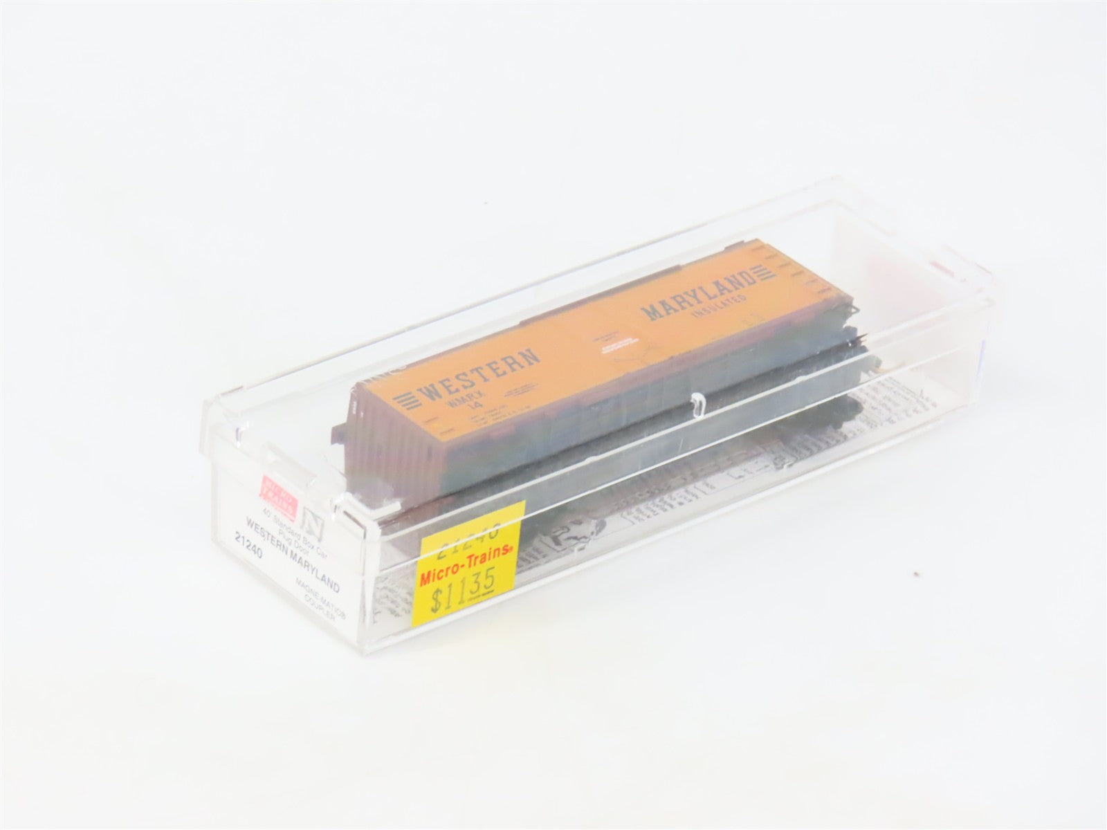 N Micro-Trains MTL 21240 WMRX Western Maryland 40' Plug Door Boxcar #14