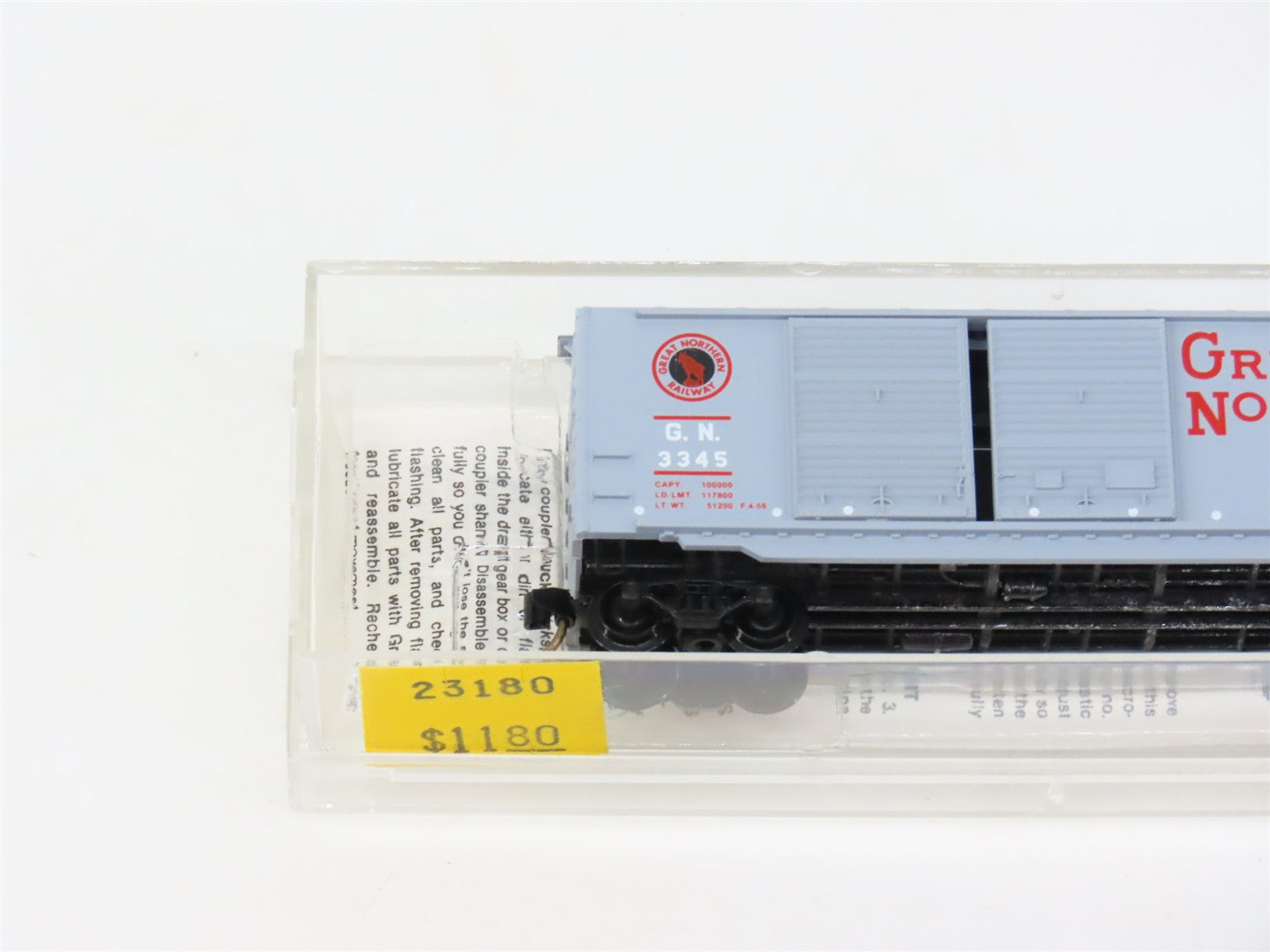 N Scale Micro-Trains MTL 23180 GN Great Northern 40' Plug Door Boxcar #3345