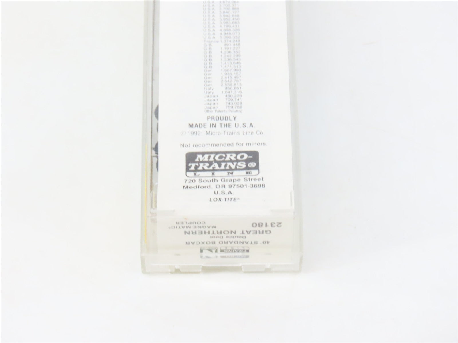 N Scale Micro-Trains MTL 23180 GN Great Northern 40' Plug Door Boxcar #3345