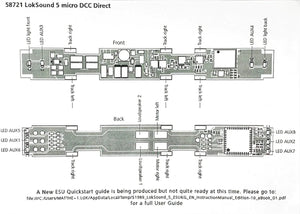 ESU LokSound 58721 V5 Direct DCC Sound Decoder Blank N Scale Atlas InterMountain