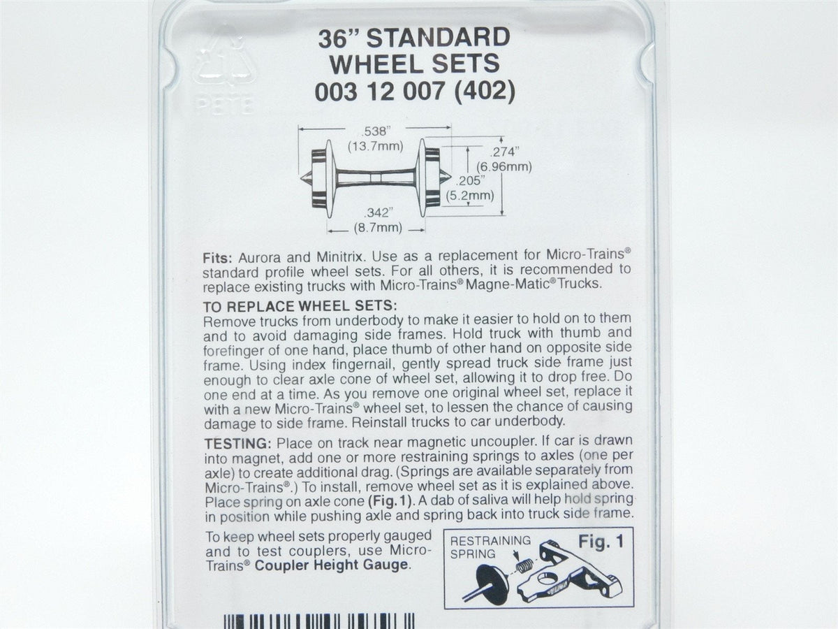 N Scale Micro-Trains MTL 00312007 (402) Passenger 36&quot; Wheel Sets Black 48 Axles