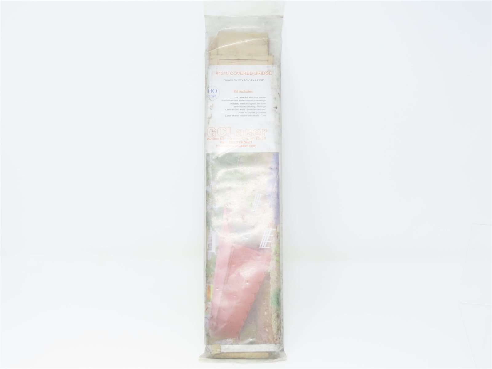 HO 1/87 Scale GCLaser Kit #1318 Covered Bridge - Sealed