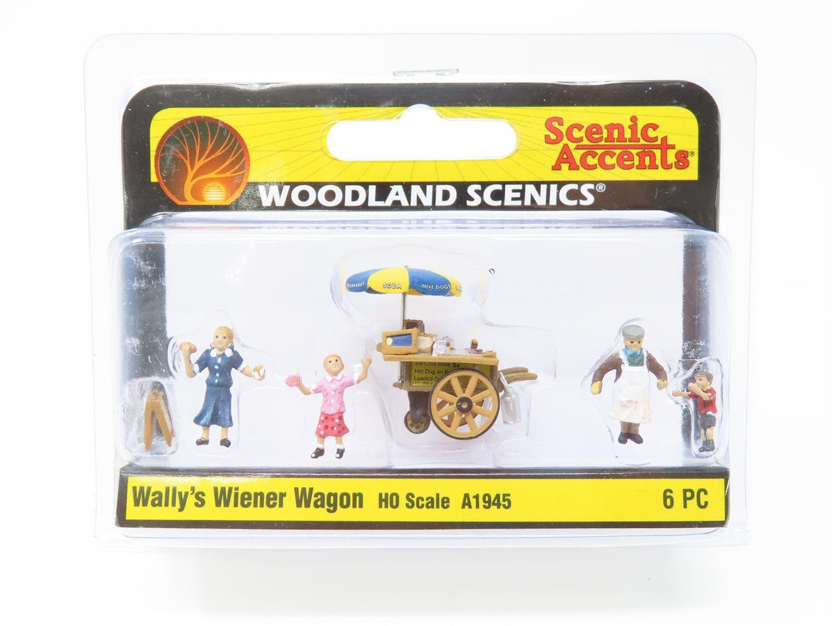 HO 1:87 Scale Woodland Scenics A1945 Wally&#39;s Wiener Wagon Scenery People Figures