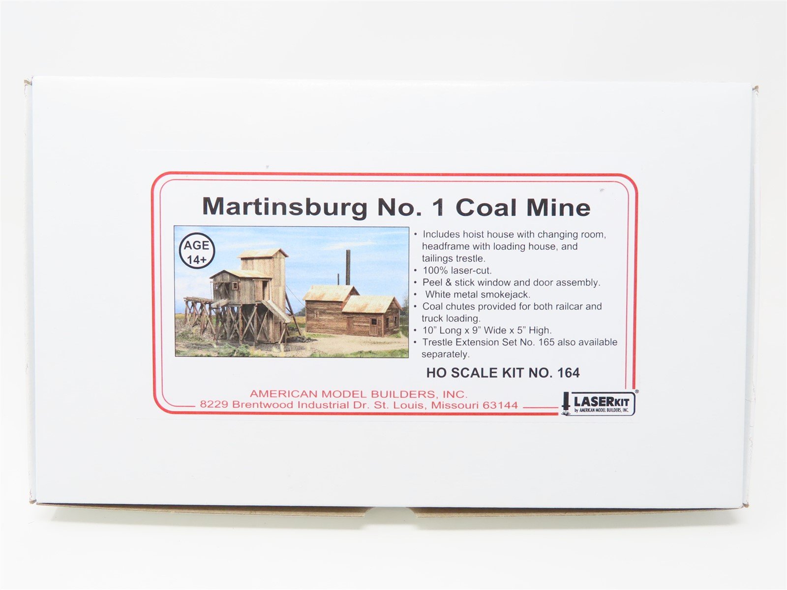HO AMB American Model Builders Laser Kit #164 Martinsburg Coal Mine Building Kit