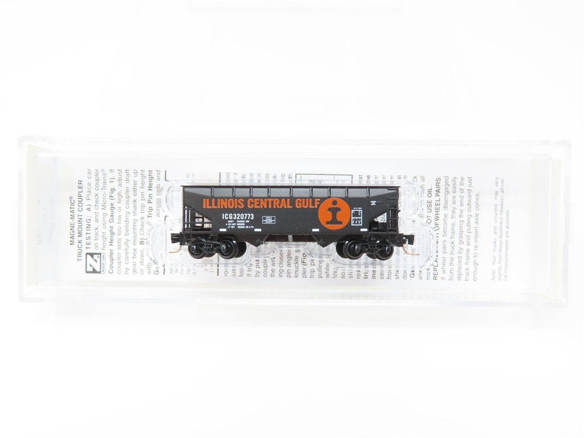 Z Scale Micro-Trains MTL 53300051 ICG Illinois Central Gulf 2-Bay Hopper #320773