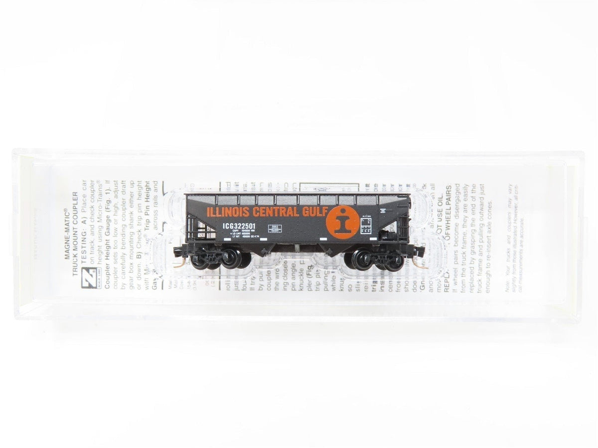 Z Scale Micro-Trains MTL 53300052 ICG Illinois Central Gulf 2-Bay Hopper #322501