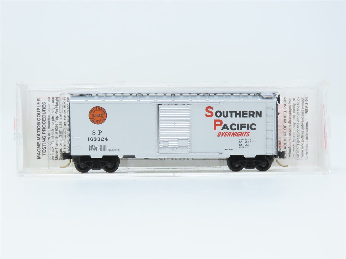 N Micro-Trains MTL 20760 SP Southern Pacific &#39;Overnights&#39; 40&#39; Boxcar #163324