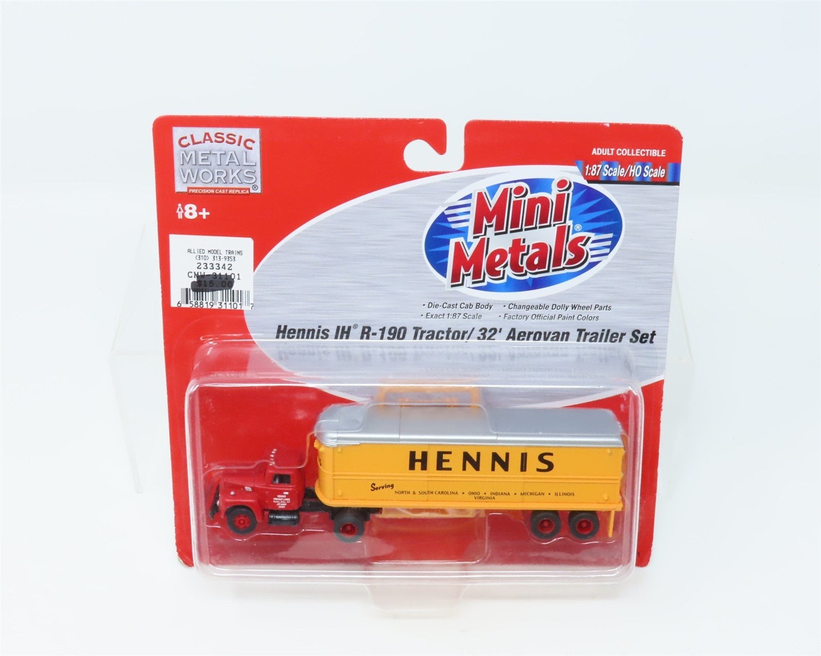 HO Classic Metal Works CMW 31101 Hennis IH R-190 Tractor Trailer SEALED