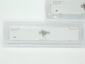 Set of 3 N Micro-Trains MTL 46900102 National Fast Freight 53' Container #051105