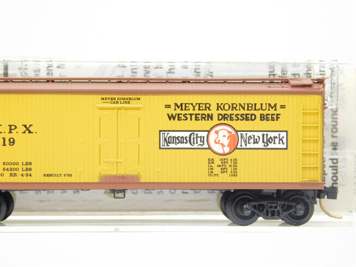 N Scale Kadee Micro-Trains MTL 49100 MKPX Meyer Kornblum 40&#39; Wooden Reefer #119