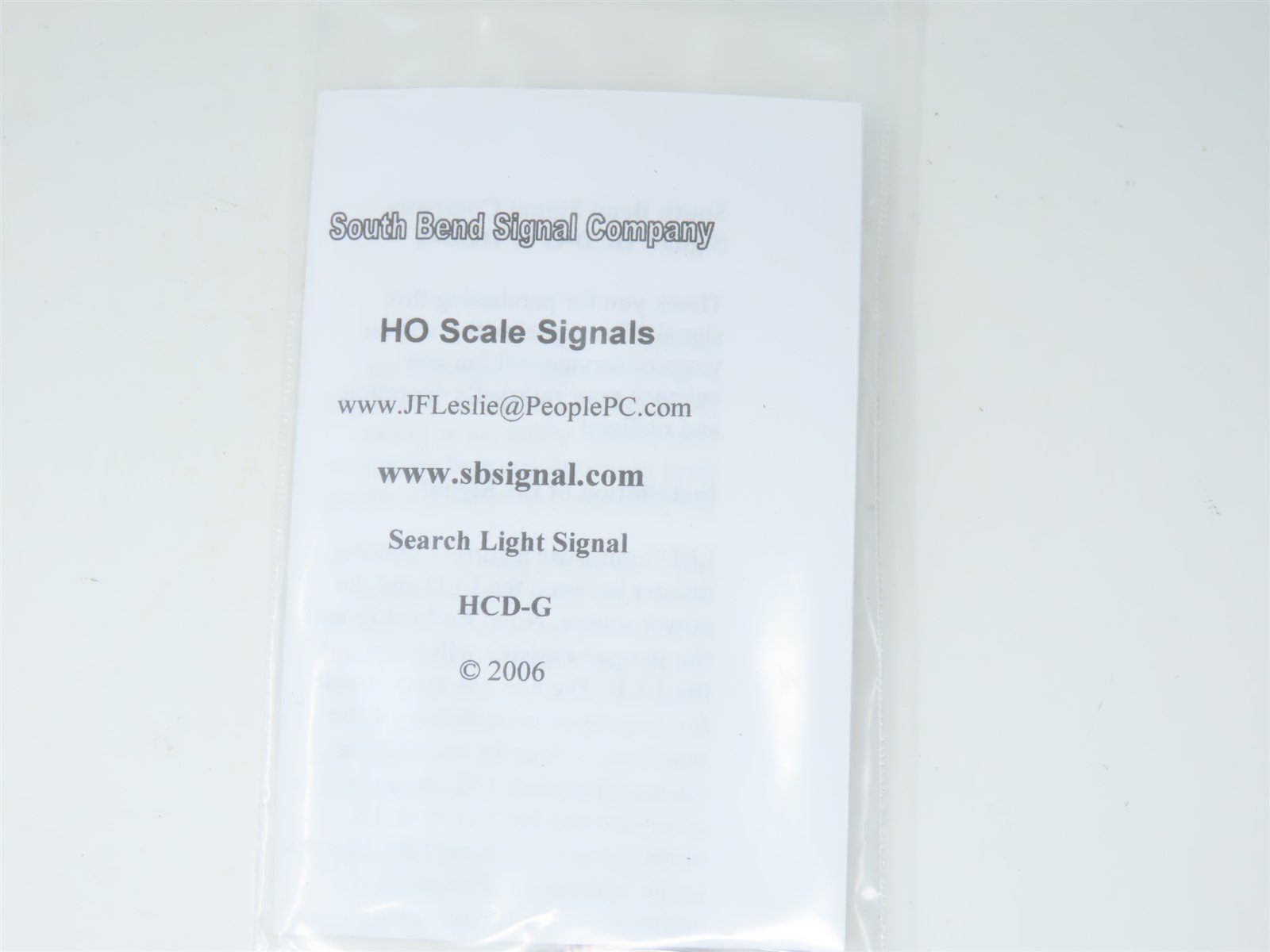 HO 1/87 Scale South Bend Signal Company HCD-G Search Light Signal