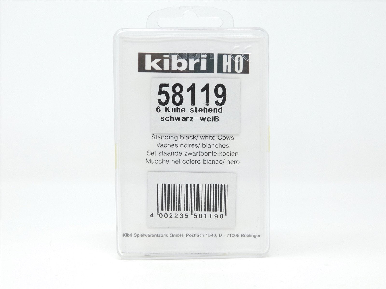 HO 1/87 Scale Kibri 58119 Dairy Cows Cattle 6 Farm Animal Figures SEALED