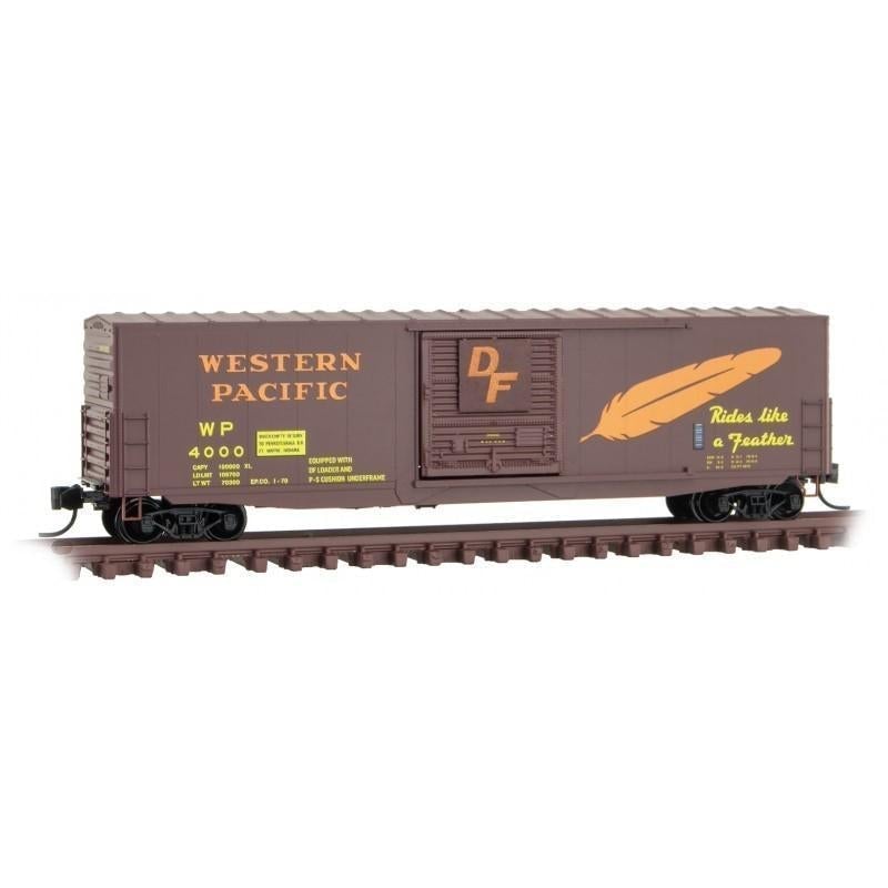 N Scale Micro-Trains MTL 18000510 WP Western Pacific &quot;Feather&quot; 50&#39; Box Car #4000