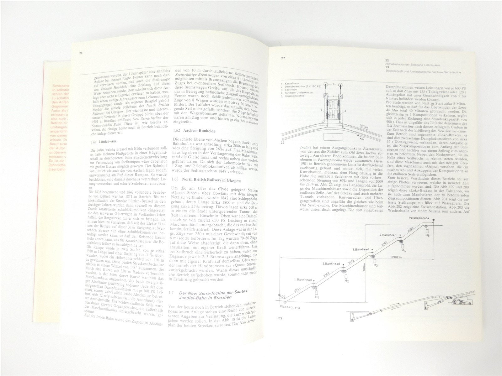Schienenseilbahnen Cable Cars All Over the World (German) by Walter Hefti ©1975