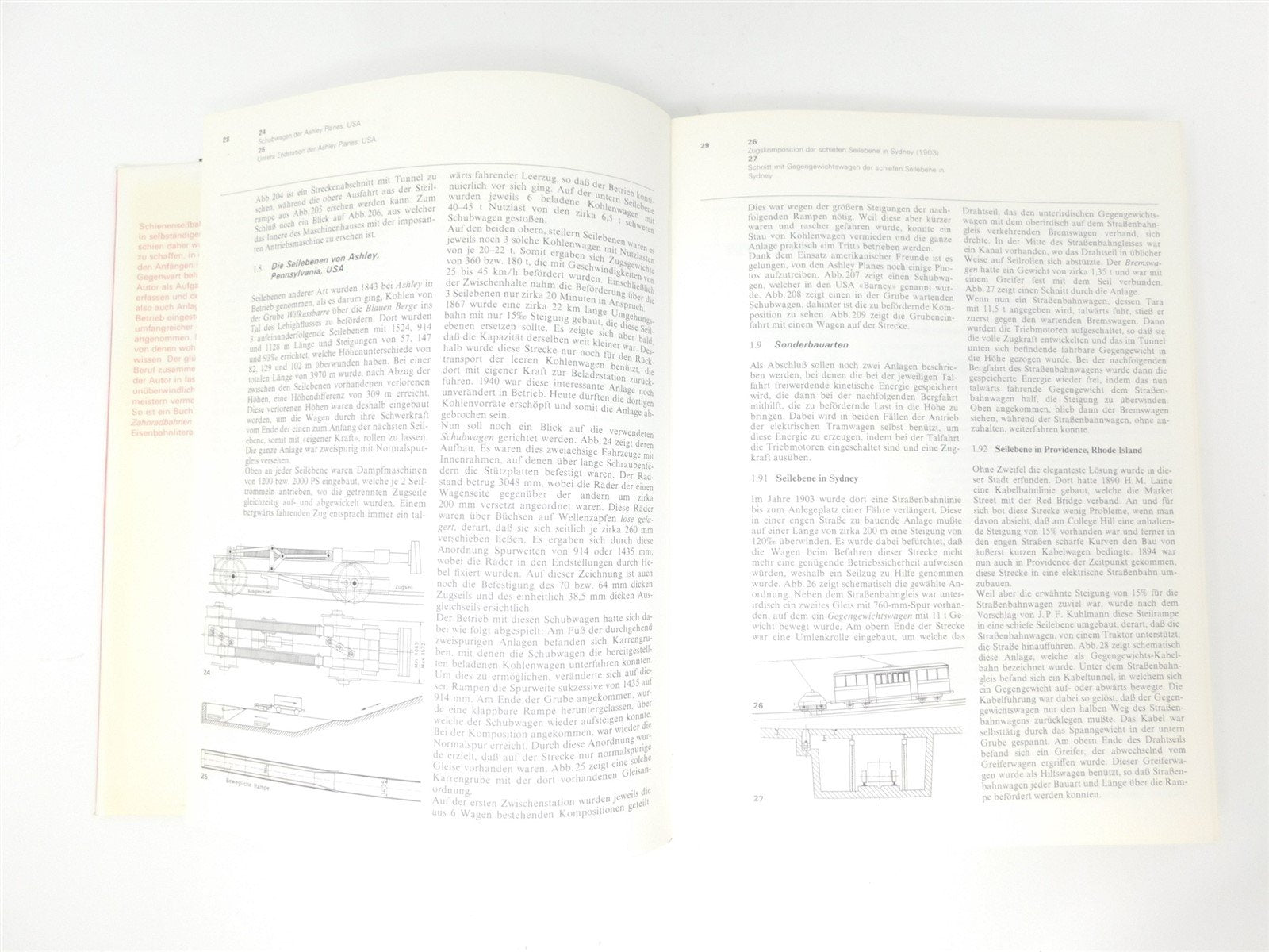 Schienenseilbahnen Cable Cars All Over the World (German) by Walter Hefti ©1975