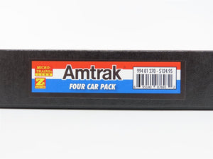 Z Scale Micro-Trains MTL #99401270 AMTZ Amtrak Railroad Passenger 4-Car Pack