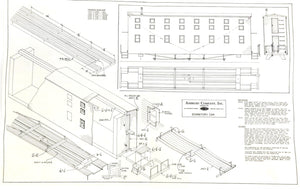 HO 1/87 Scale Ambroid Triple Deck Company Wood Dormitory Car Model Kit