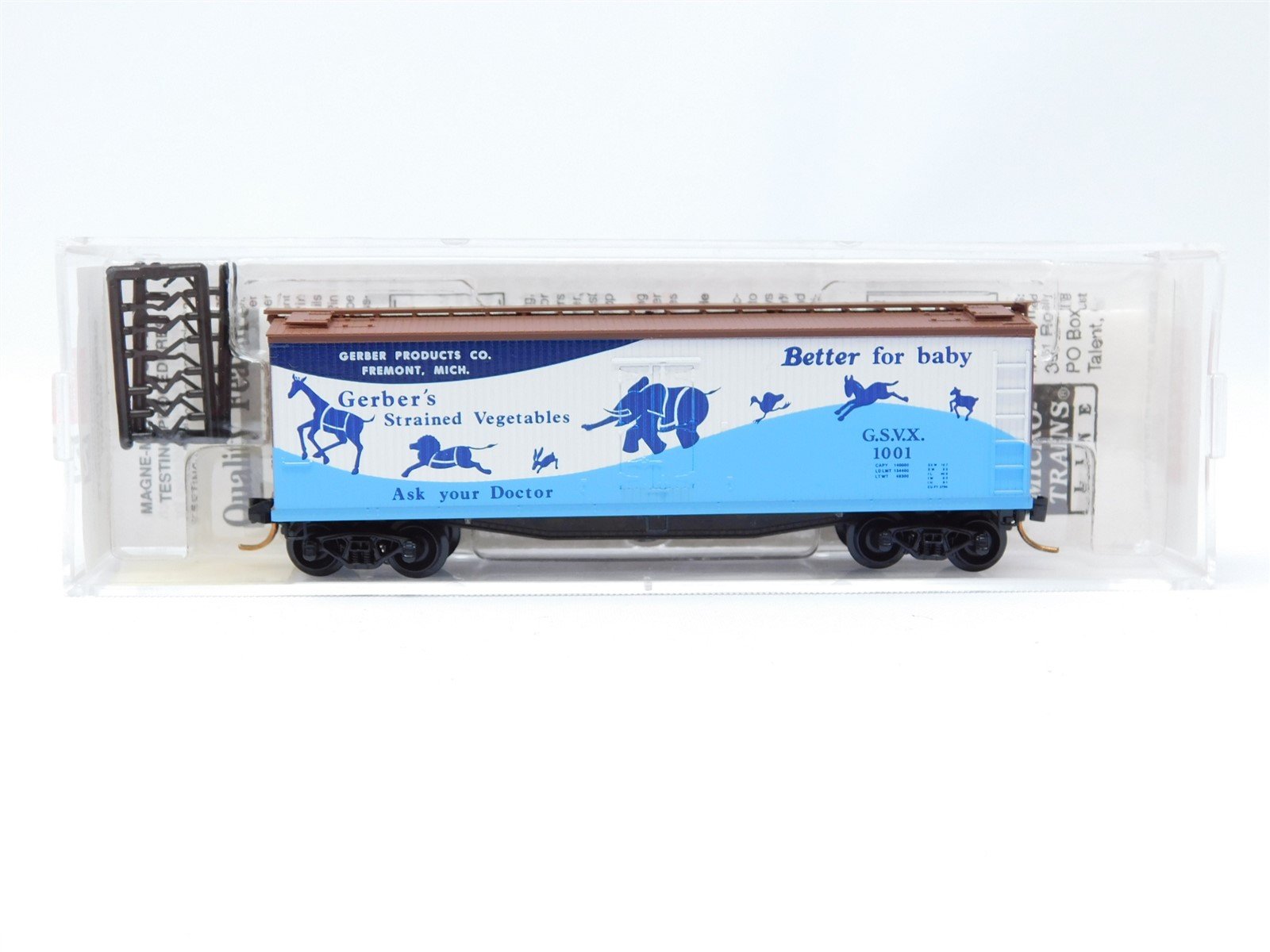 N Scale Micro-Trains MTL 49330 GSVX Gerber's Strained Vegetables 40' Reefer 1001