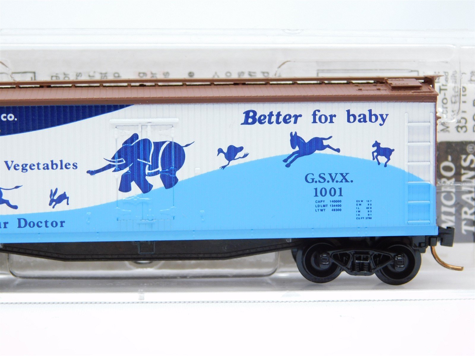 N Scale Micro-Trains MTL 49330 GSVX Gerber's Strained Vegetables 40' Reefer 1001