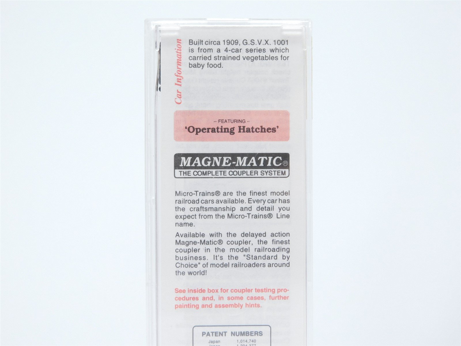 N Scale Micro-Trains MTL 49330 GSVX Gerber's Strained Vegetables 40' Reefer 1001